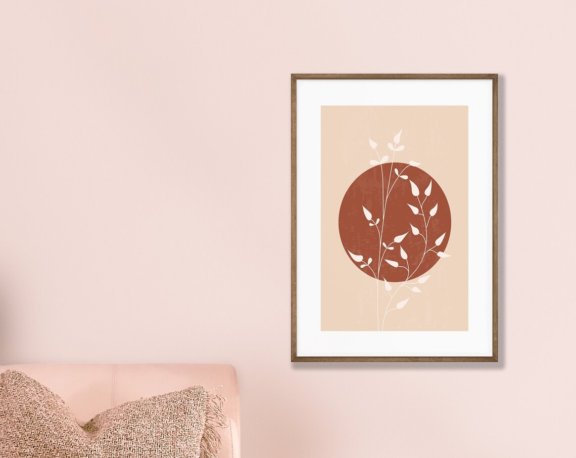 Flower Poster Modern Art Trendy Wall Abstract Minimalist