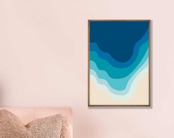 By The Beach Poster Modern Art Trendy Wall Abstract Minimalist