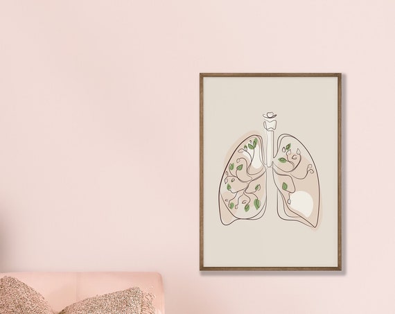 Lungs Of Nature Poster Minimalist Art Trendy Wall Botanical