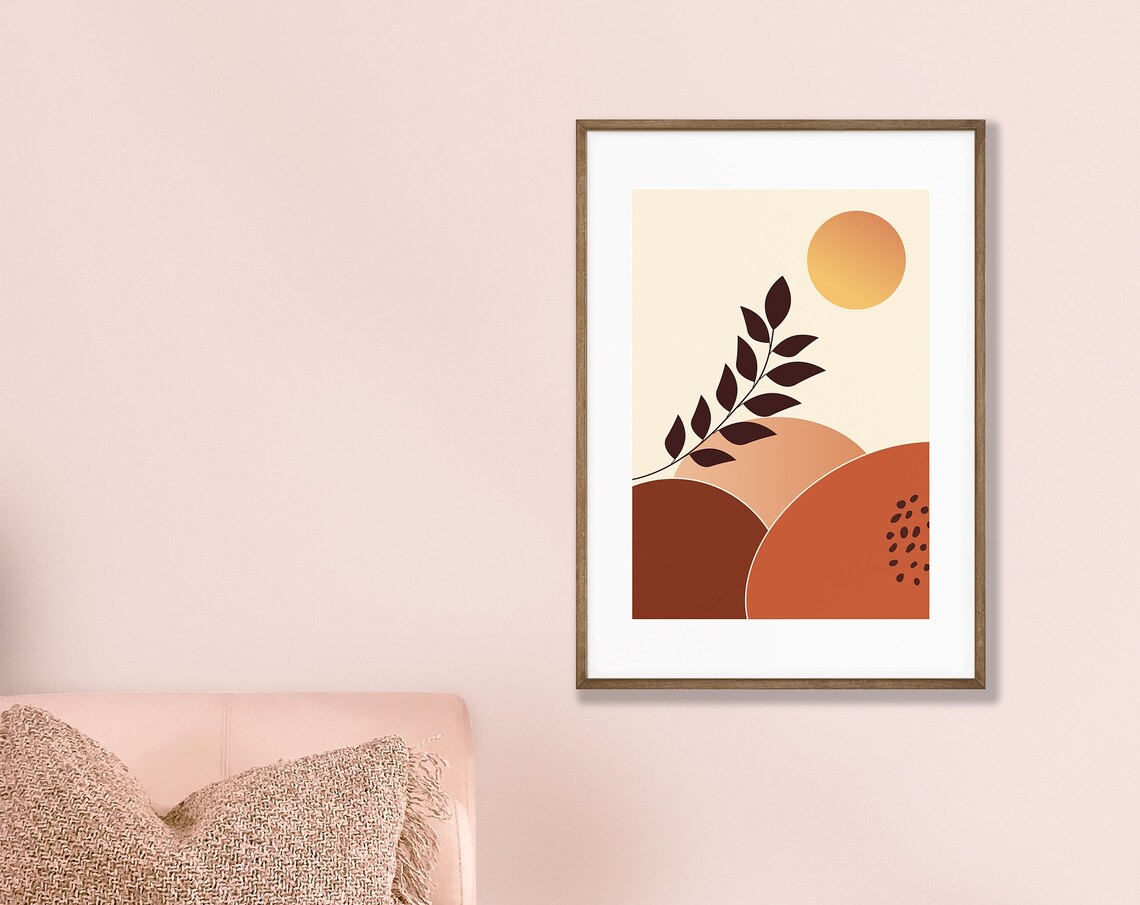Hand Drawn Shapes Poster Ii Abstract Art Trendy Wall Drawing Minimalist