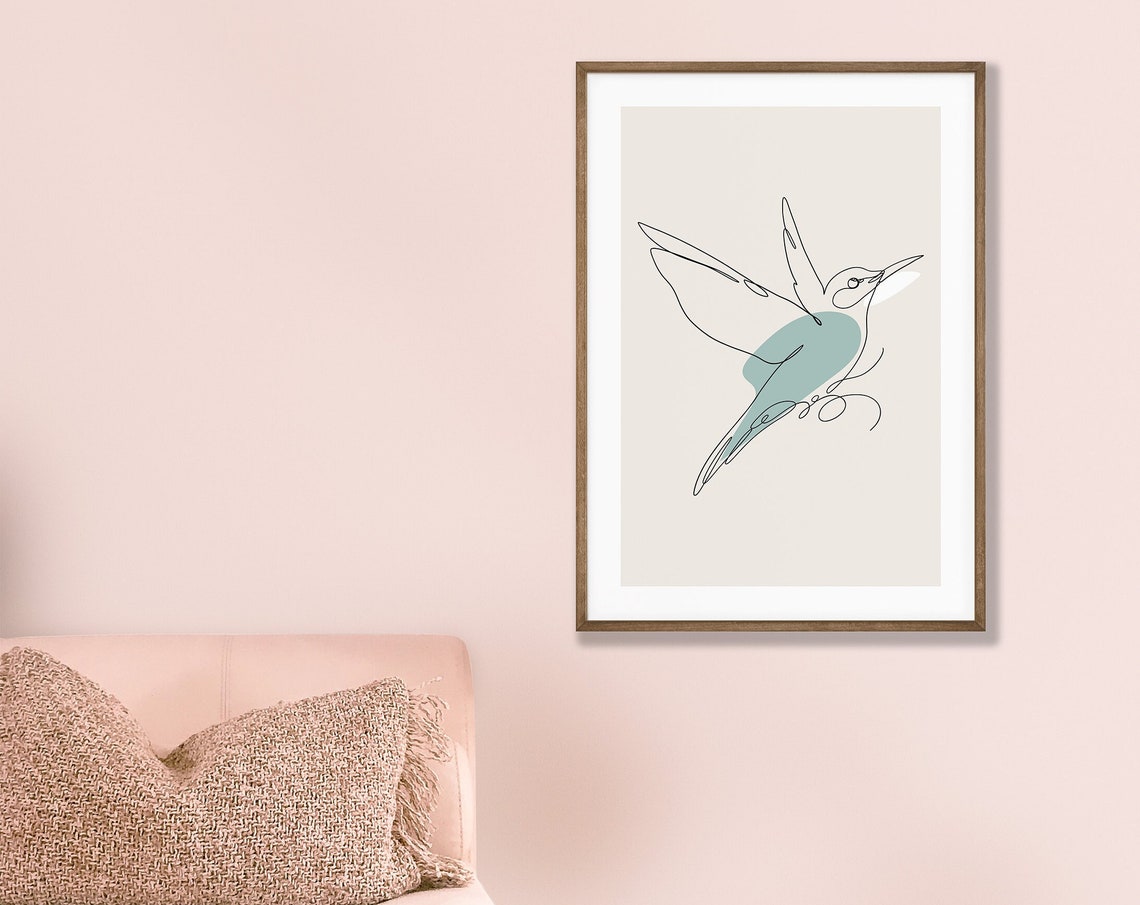 Woman Poster Continuous Line Art Trendy Wall Drawing Minimalist