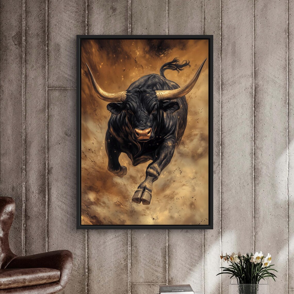 Charging Bull Art Print, Strength Symbol Decor - Image 3