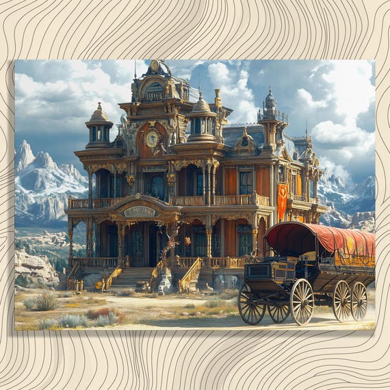 Victorian Mansion Canvas Wall Art Classic Landscape Print Architecture Design Decor Historical Heritage Travel Gift For Enthusiasts