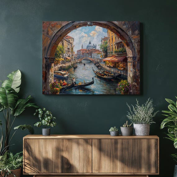 Venice Italy Oil-Painting-Style Art Print
