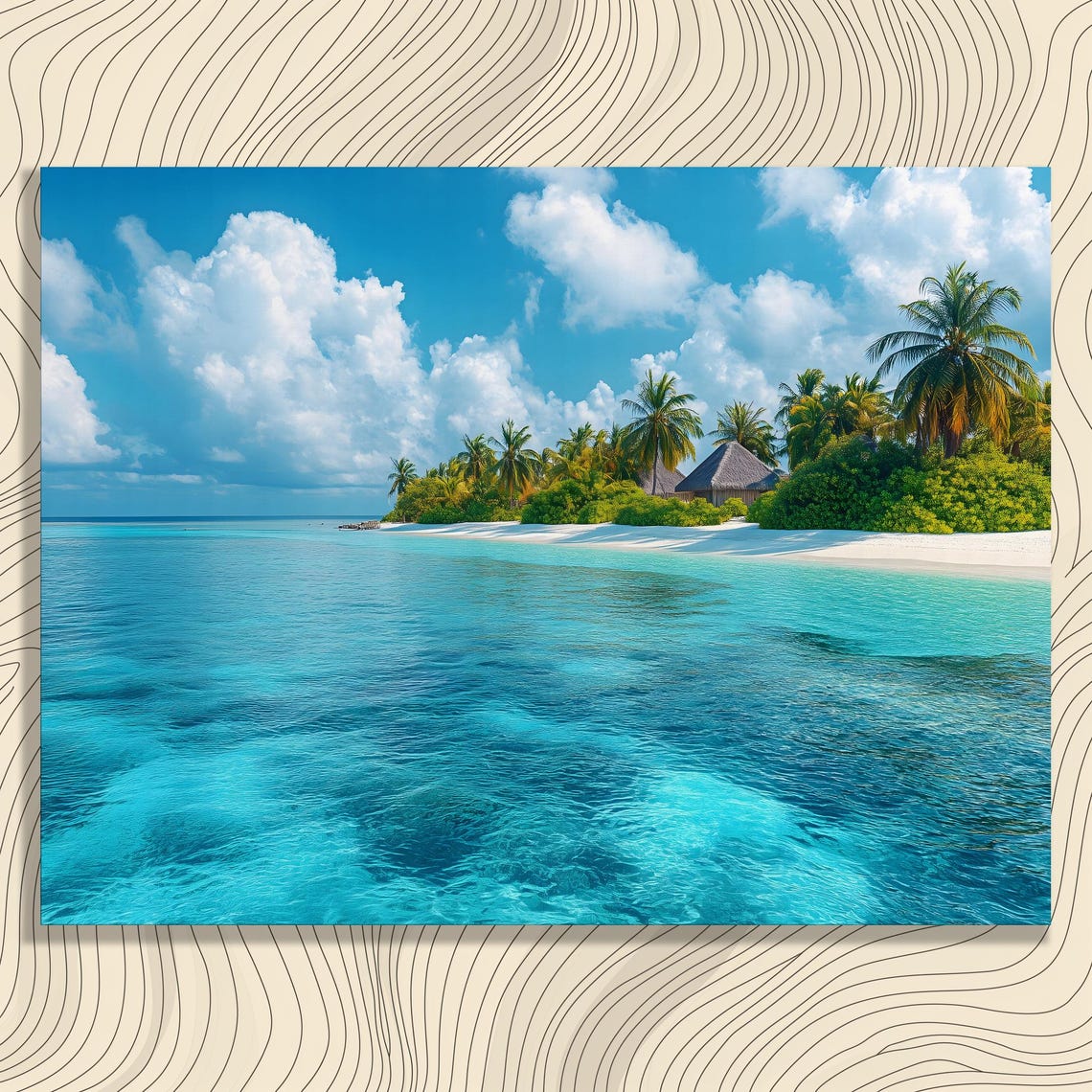 Tropical Island Turquoise Lagoon White Sand Beach Paradise Poster