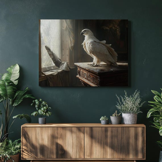 Elegant Bearded Vulture Canvas Wall Art Intricate Illustration Modern Design Living Room Decor Livingroom Decoration Inexpensive