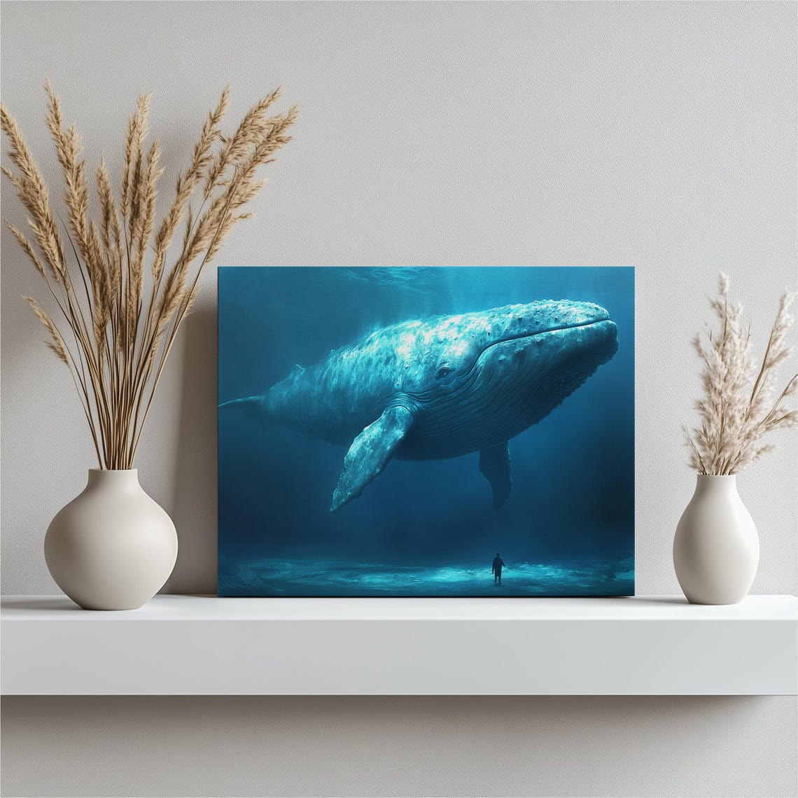 Blue Whale Ocean Decor Art Print