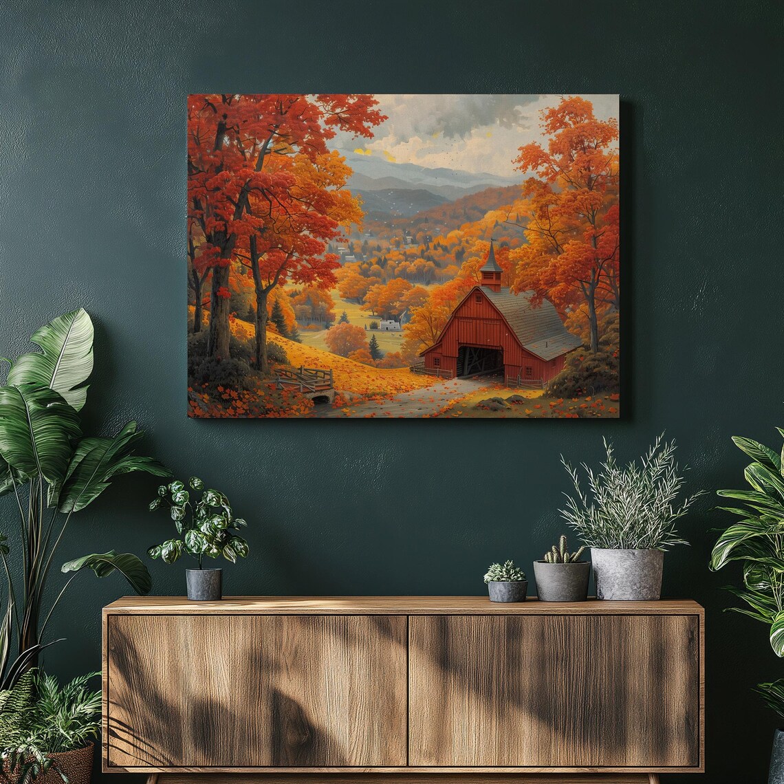 Vermont Vintage Fall Foliage Covered Bridges Poster