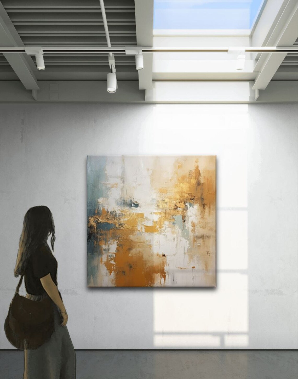 Abstract Wall Art, Textured Acrylic Painting - Image 2