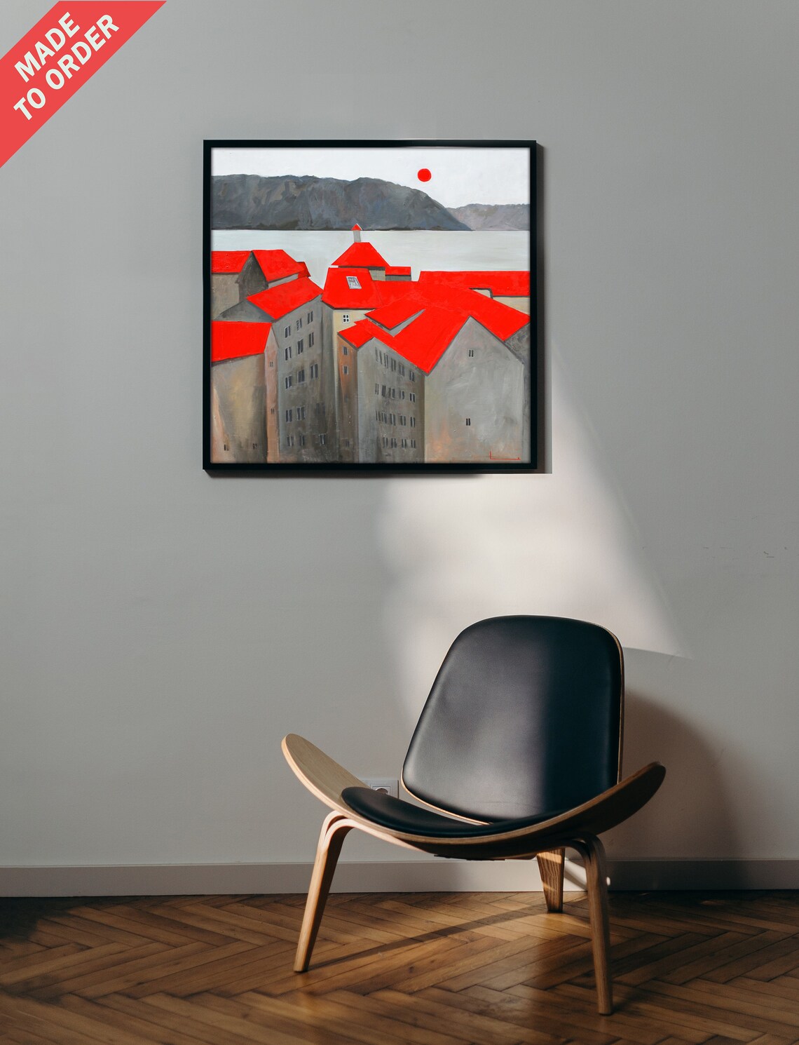 Abstract Landscape Painting, Acrylic Artwork