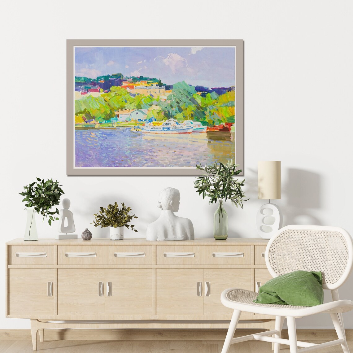 River Boats and Ships Custom Oil Painting - Image 2