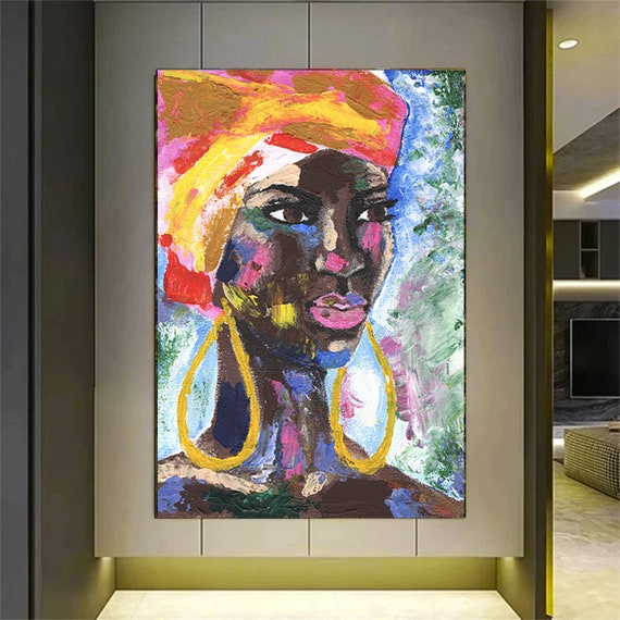 Ethnic Canvas Art Women Wall African Woman Arthome Decorframed