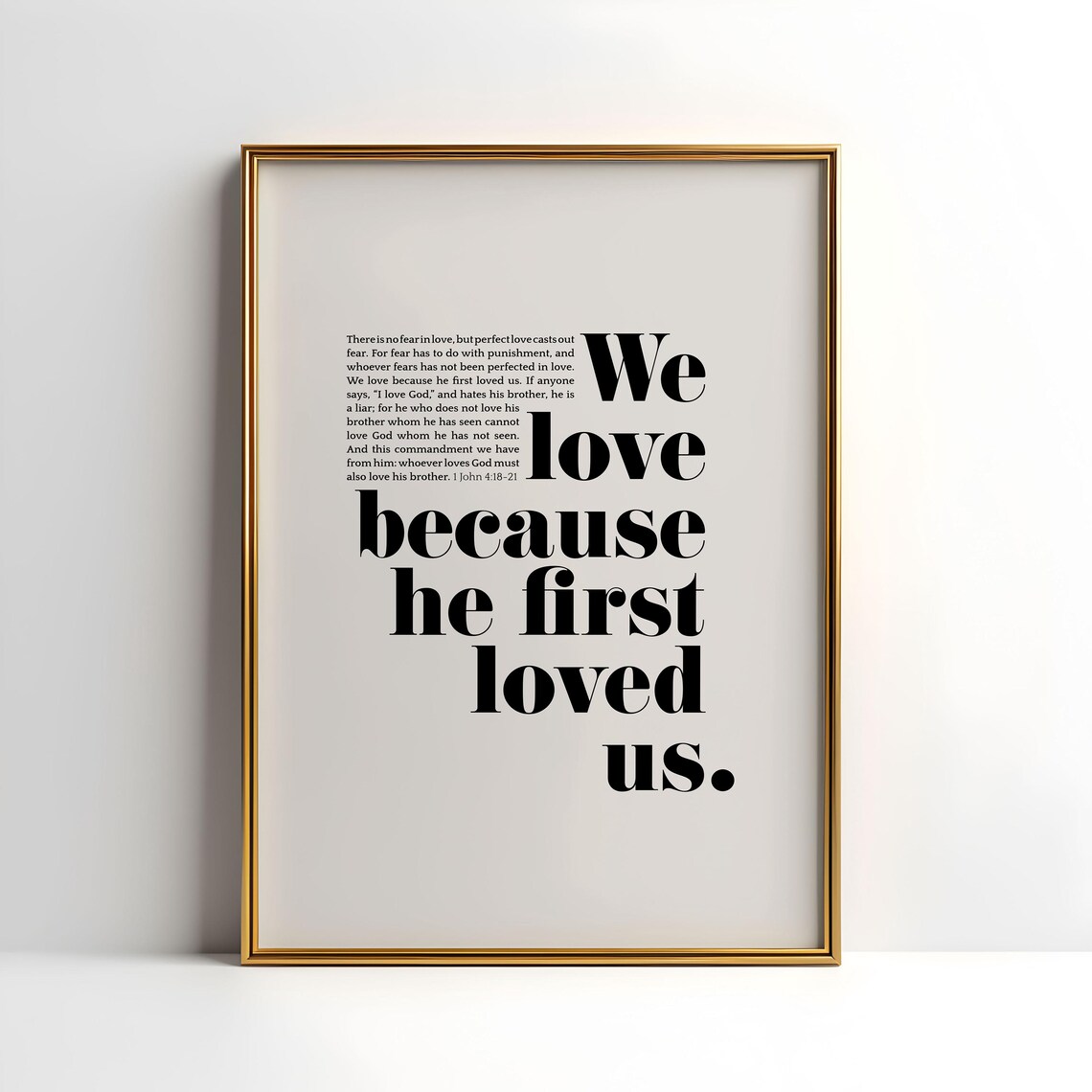 1 John 4:19 Christian Love Art Print, Wedding Verse - Image 4