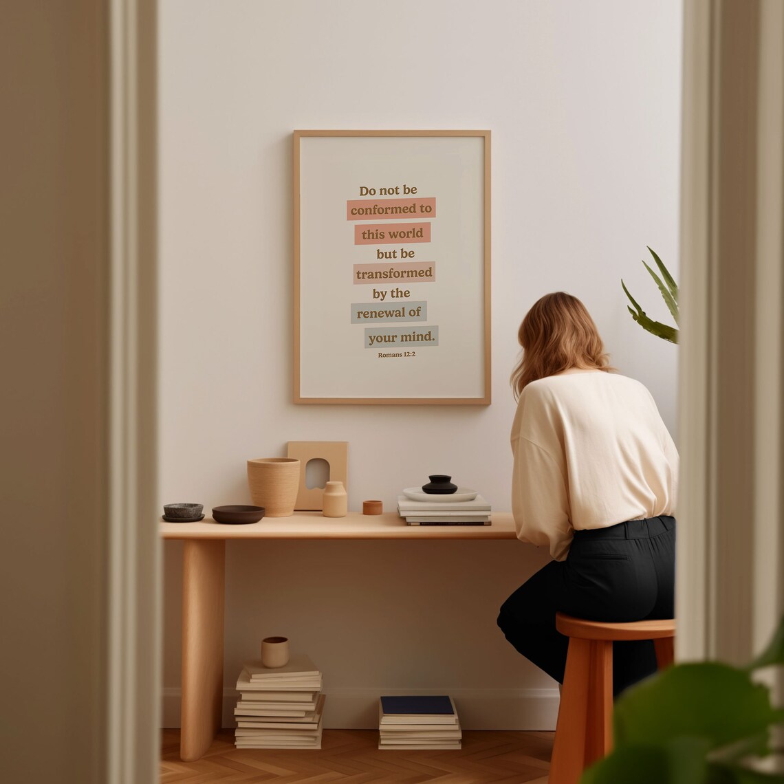 Romans 12:2 Scripture Art Print, Biblical Encouragement - Image 6