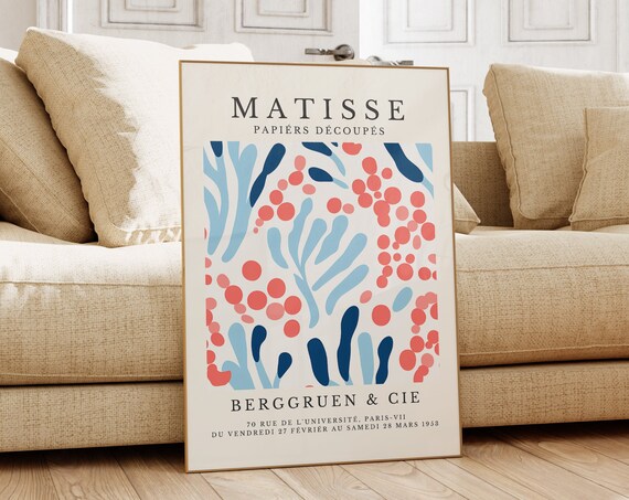 Henri Matisse Print Aesthetic Matisse Poster For Modern Gallery Exhibition Art Minimalist Neutral Wall Art Matisse Cut Outs Gift Idea