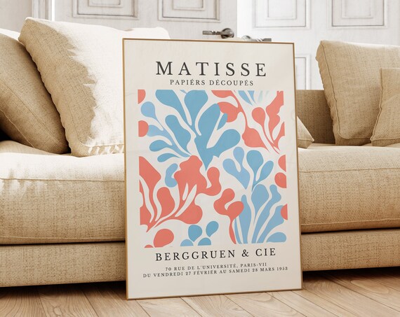 Henri Matisse Print Aesthetic Matisse Poster For Modern Gallery Exhibition Art Minimalist Neutral Wall Art Matisse Cut Outs Gift Idea