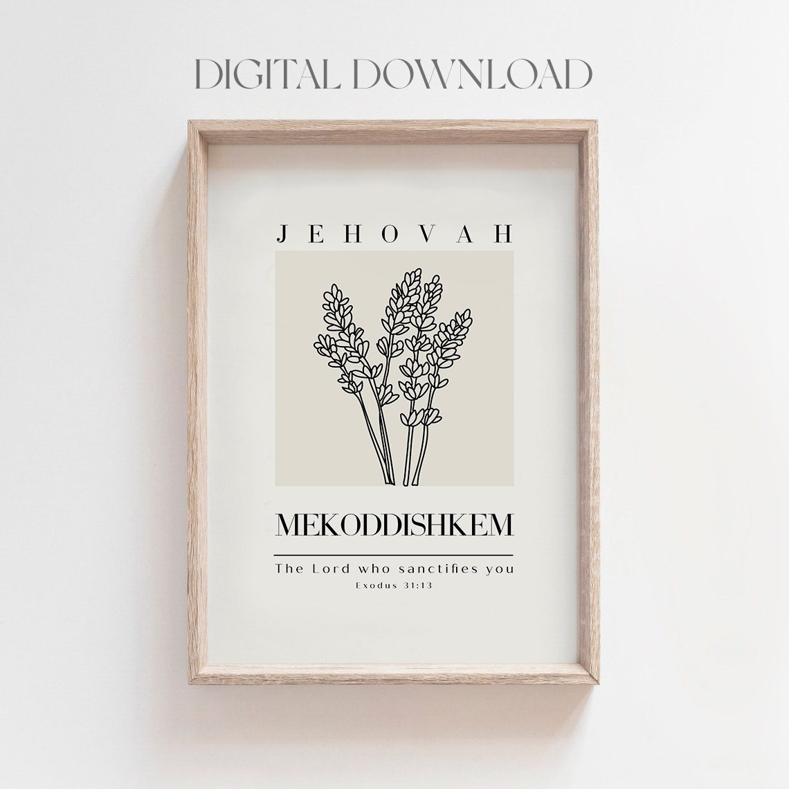 Jehovah Mekoddishkem The Lord Who Sanctifies You Scripture Poster - Image 5
