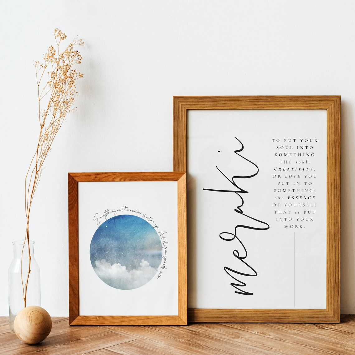 Meraki Definition Greek Inspirational Words Art Print - Image 3