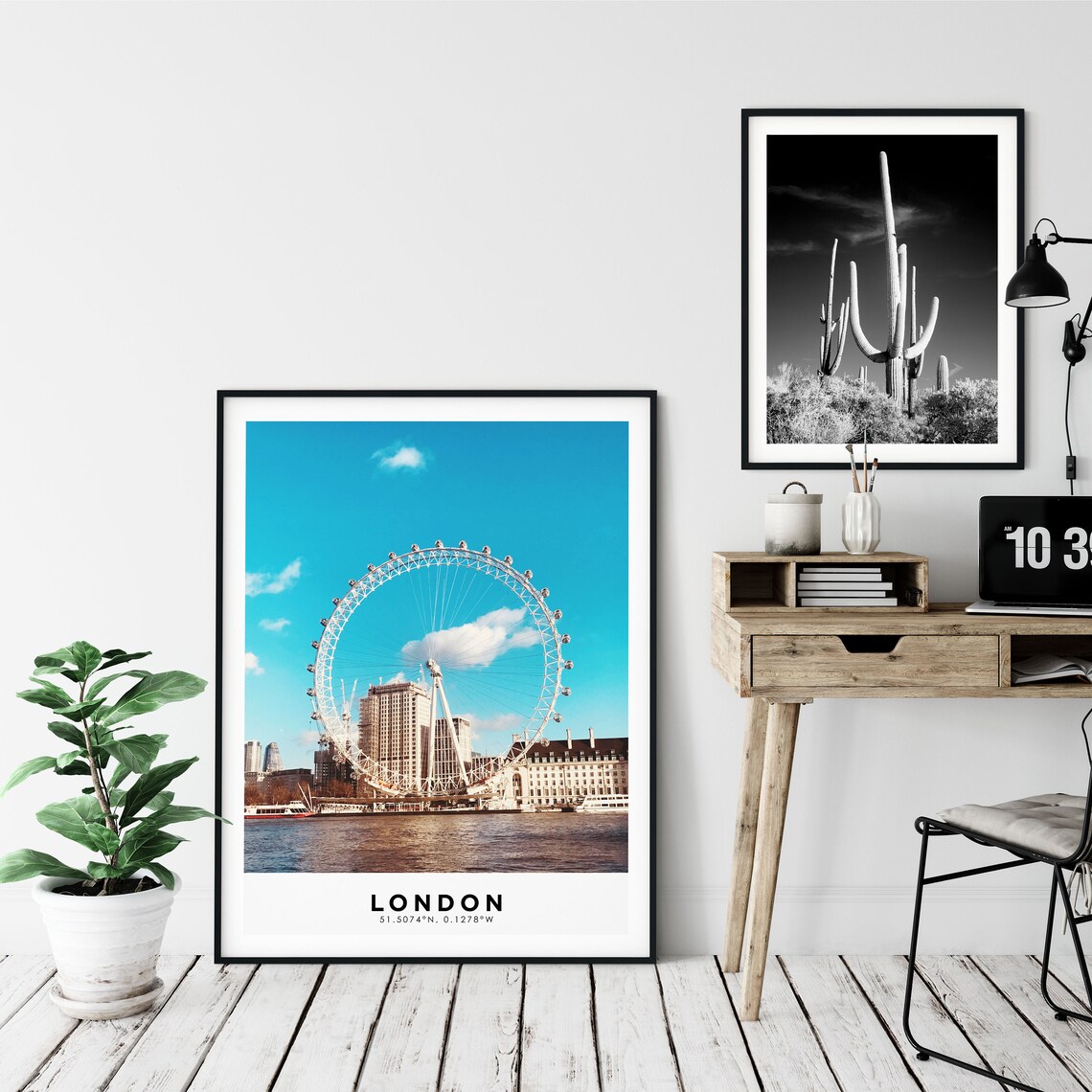 London Print Poster London Eye Coordinates Poster Travel Home Decor Print London Home Decor London Gift Travel Gift Print Uk Poster - Image 3