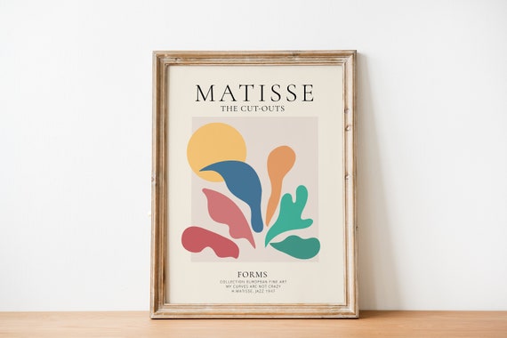 Matisse Print Papiers Decoupes Forms Berggruen Cie Henri Matisse Art Exhibition Poster Mid Century Modern Wall Art Print Wall Decor
