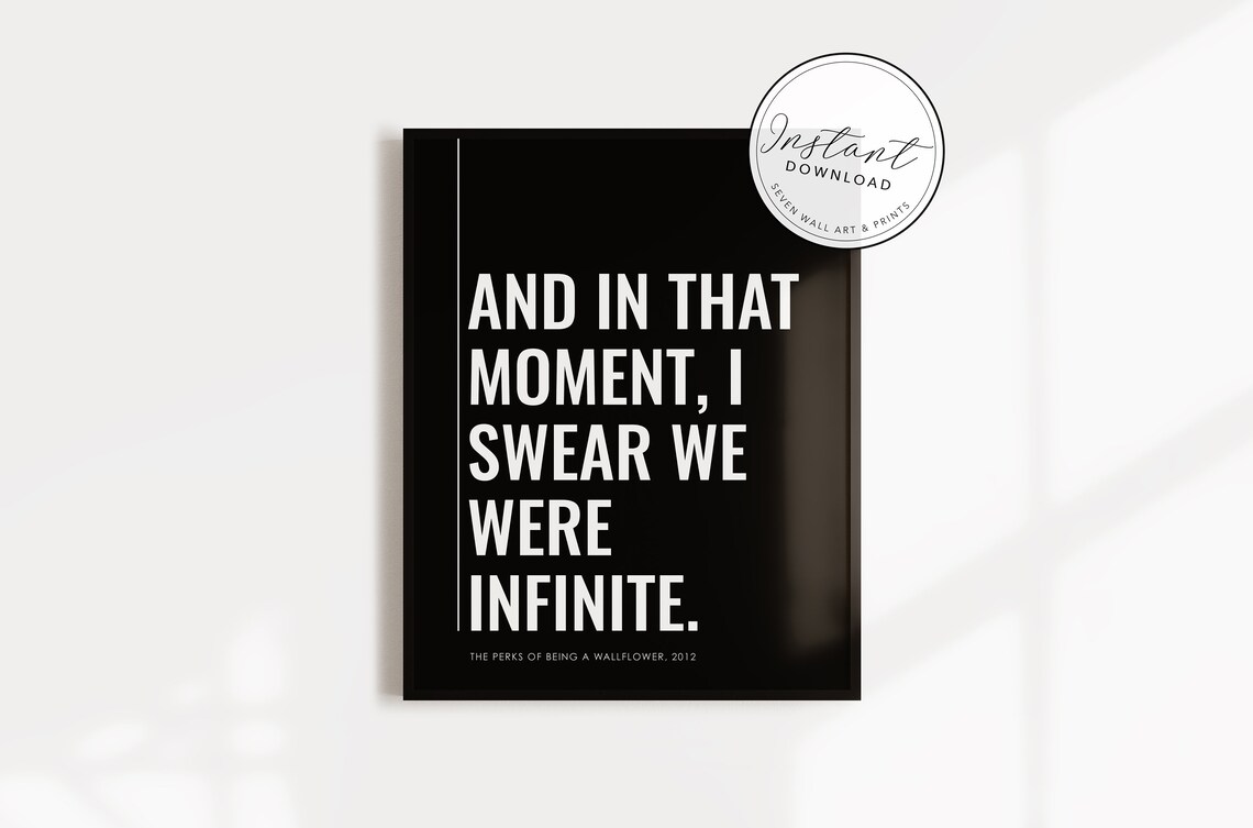 The Perks Of Being A Wallflower Love Quote Poster