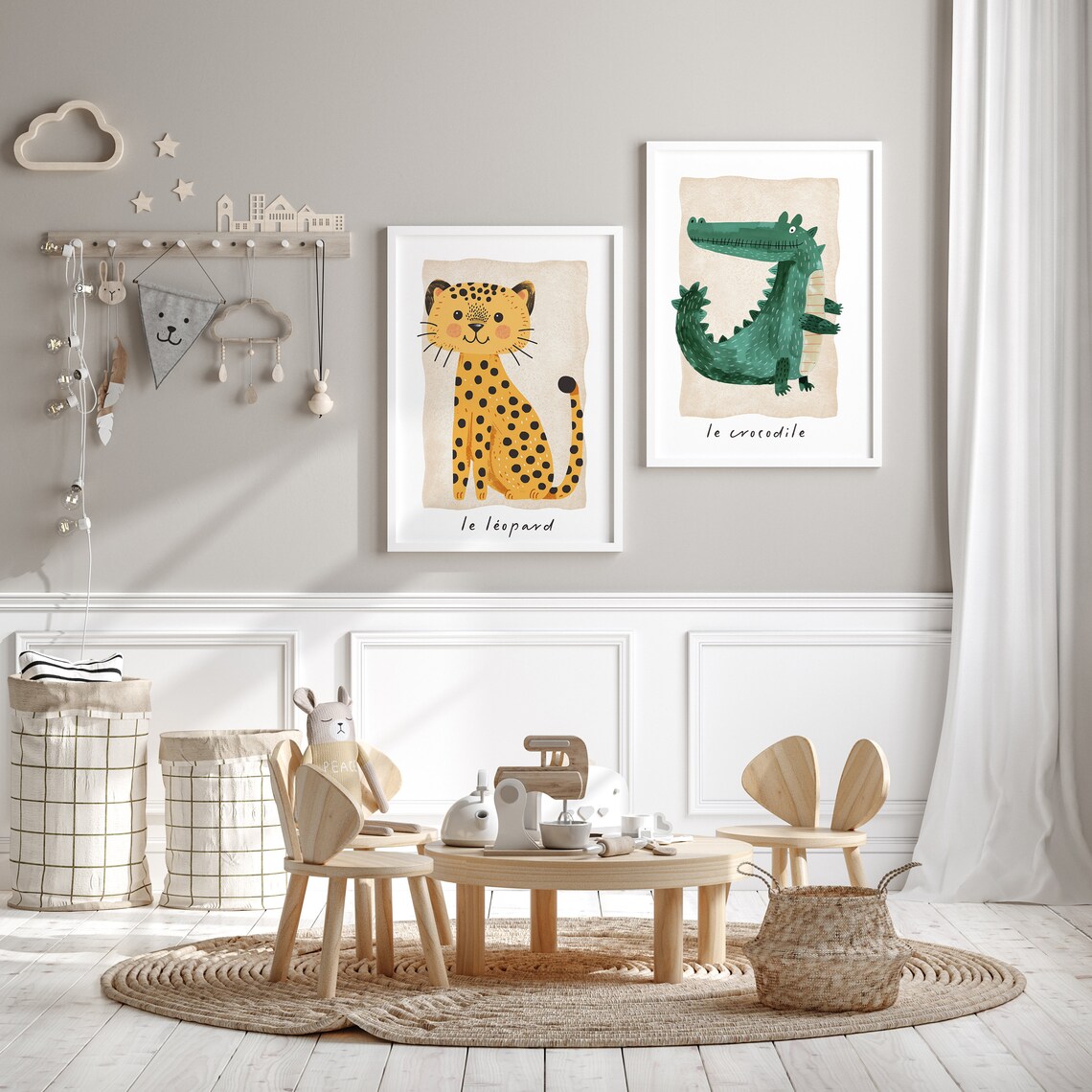 Cute Leopard Le Leopard Nursery Print Jungle Animal Illustration Kids Art - Image 2
