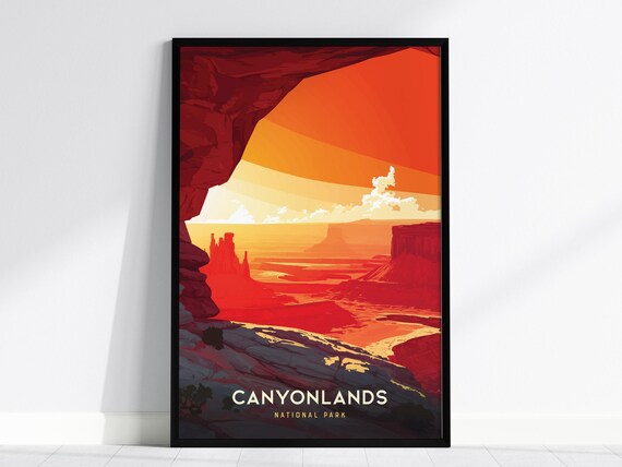 Canyonlands National Park Utah Desert Arch Sunset Art Poster