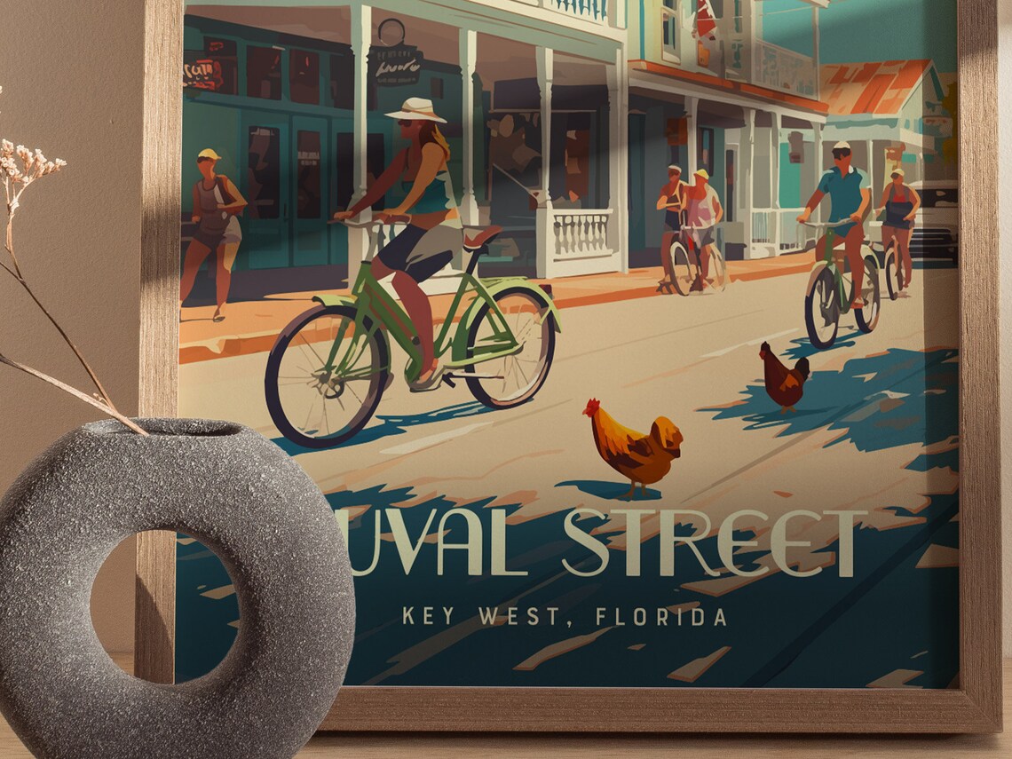Duval Street Key West Florida Keys Travel Poster - Image 4
