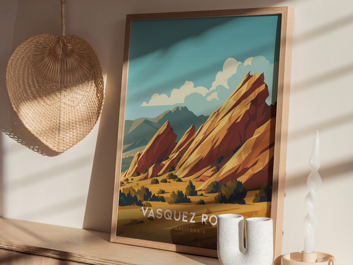 Vasquez Rocks Poster, California Landmark Art Print - Image 3