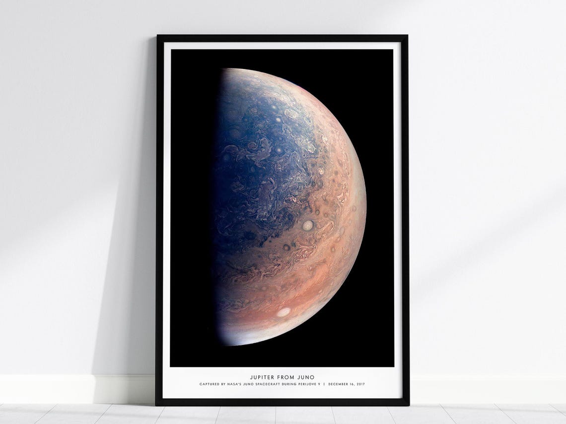 Jupiter From Juno NASA Spacecraft Planet Photo December 2017 Poster