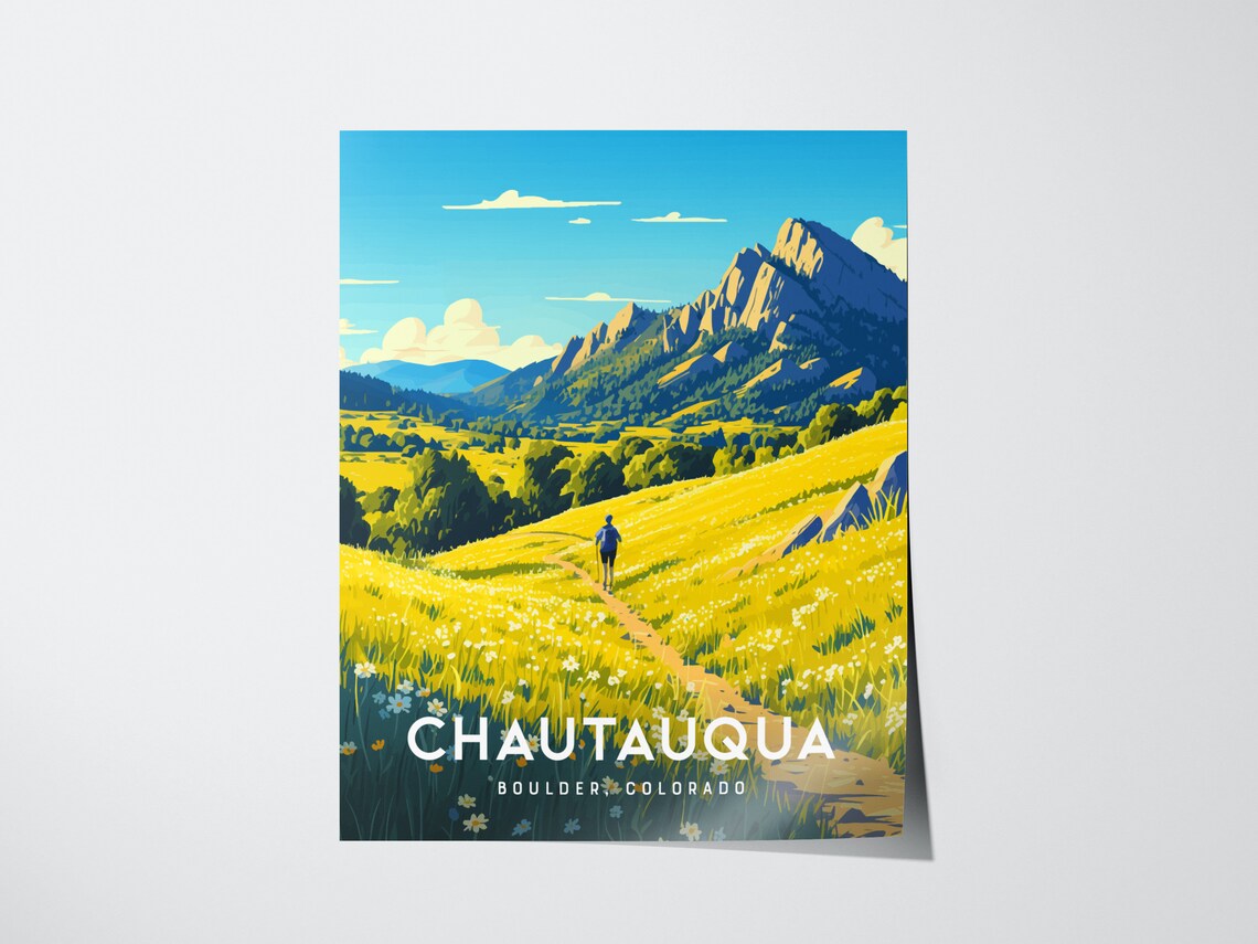 Chautauqua Park Boulder Colorado Travel Poster