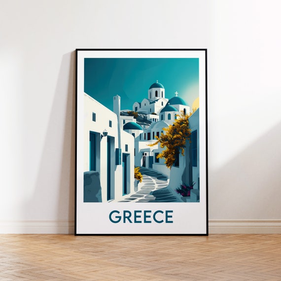 Greece Vintage Travel Poster Art Print