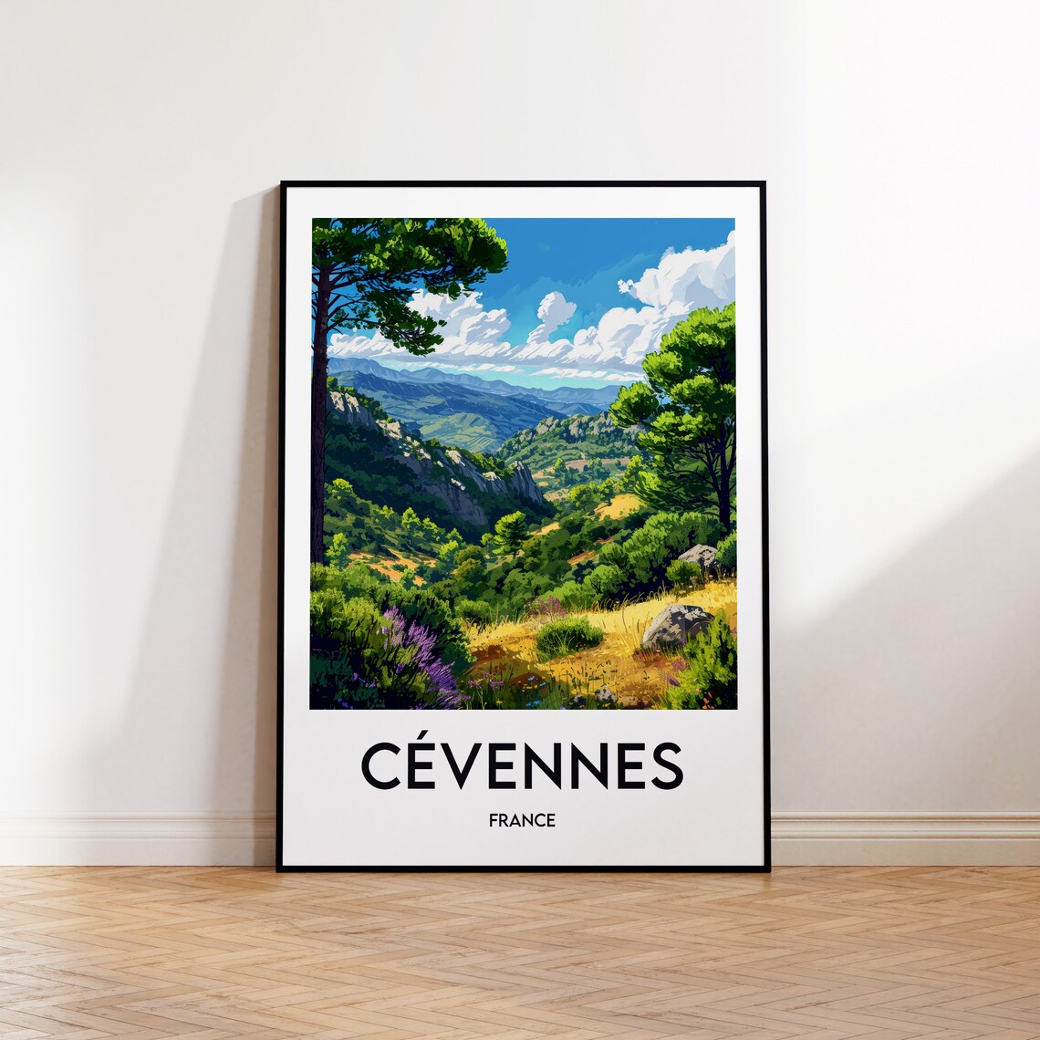 Cvennes Vintage Travel Poster, France Art Print