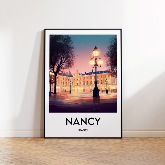 Nancy France Poster Print Illustration Place Stanislas Vintage Travel
