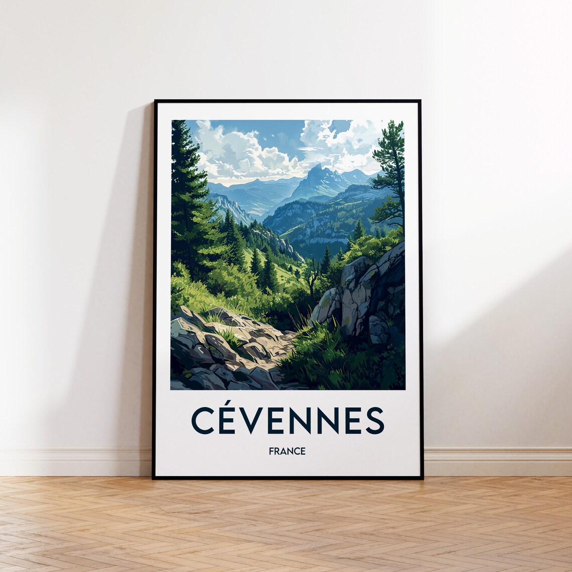 Cvennes Vintage France Travel Poster Art Print