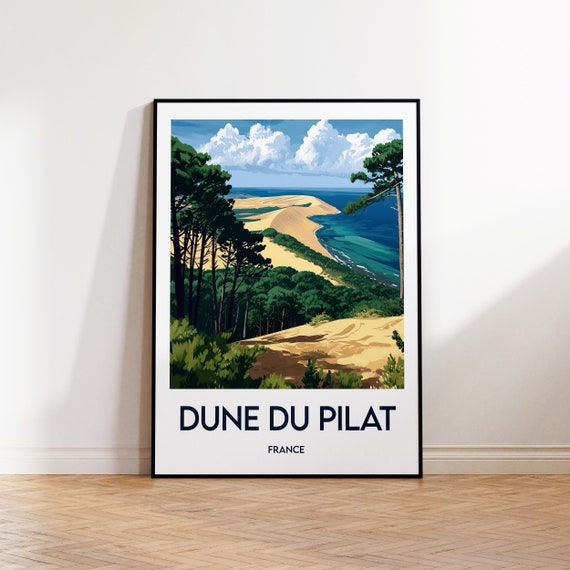 La Dune Du Pilat Vintage Travel Poster, France
