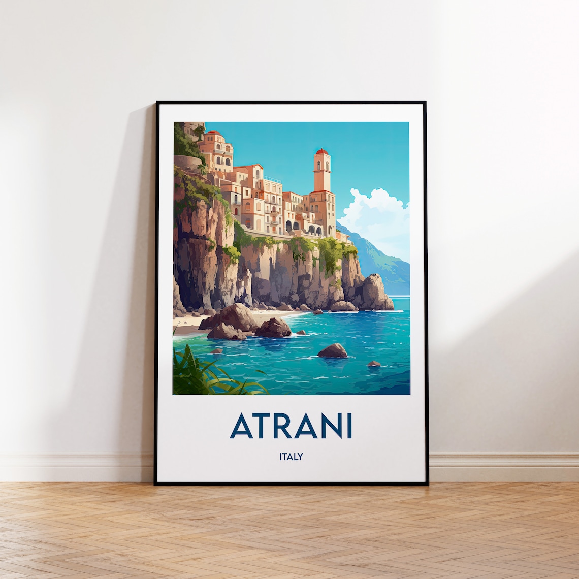 Atrani Travel Poster Print, Italy Wall Art