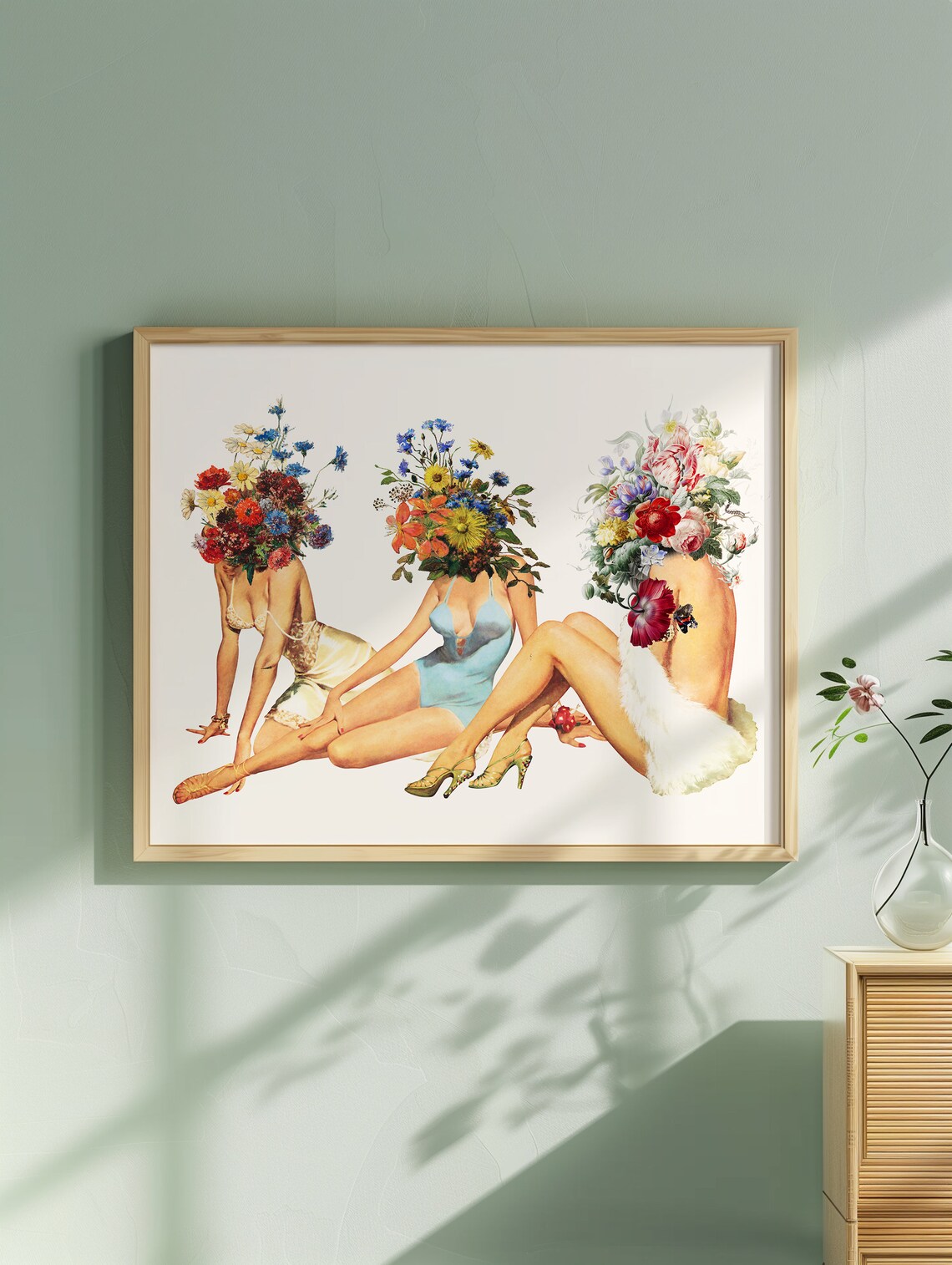 Surreal Beauty Retro Botanical Art Deco Poster - Image 2