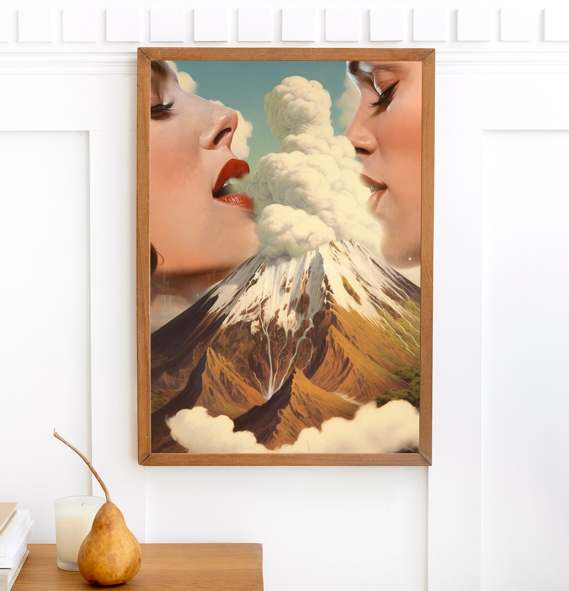 Lust Mountain Surreal Collage Art Vintage Poster - Image 2
