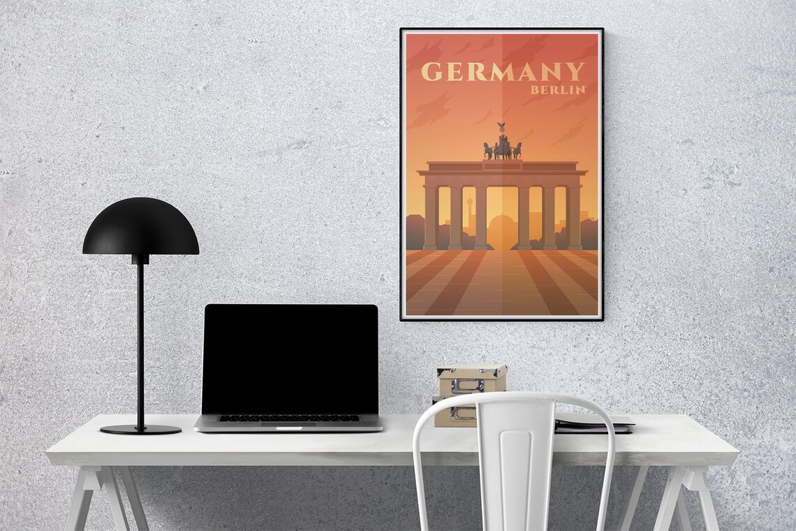 Berlin Vintage Travel Poster, Minimalist Art Print - Image 3