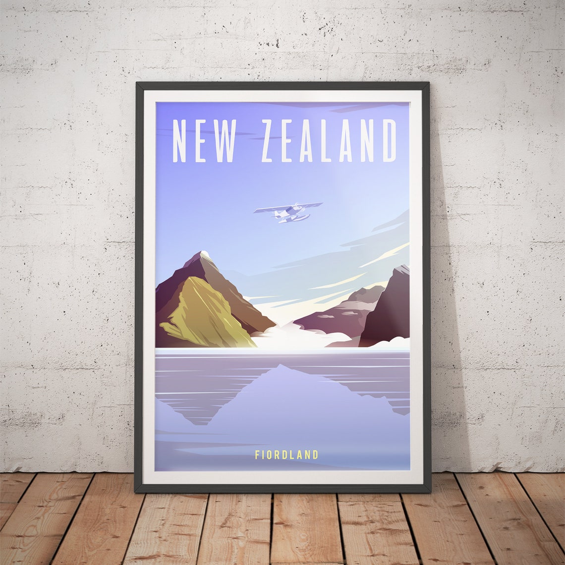 New Zealand Travel Poster Retro Travel Poster Travel Art Print College Dorm Decor Home Office Wall Decor Bedroom Wall Art