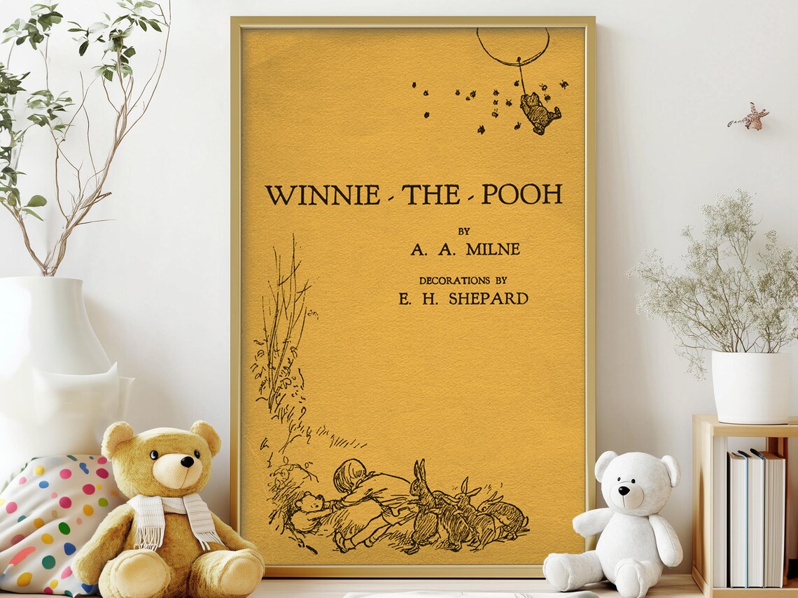 Classic Winnie The Pooh, Literary Wall Art Print