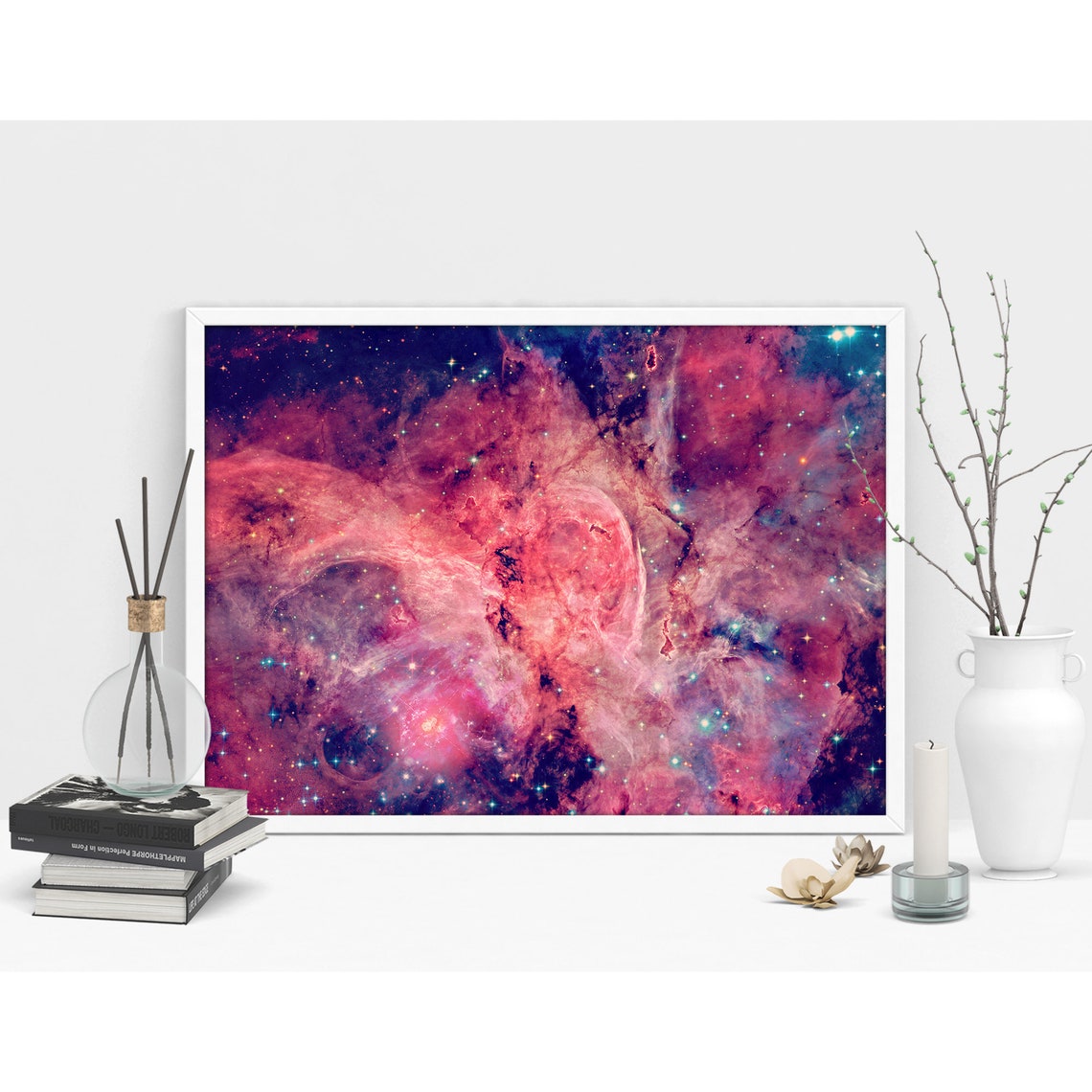 Great Carina Nebula Pink Cosmic Clouds Space Astronomy Poster - Image 3