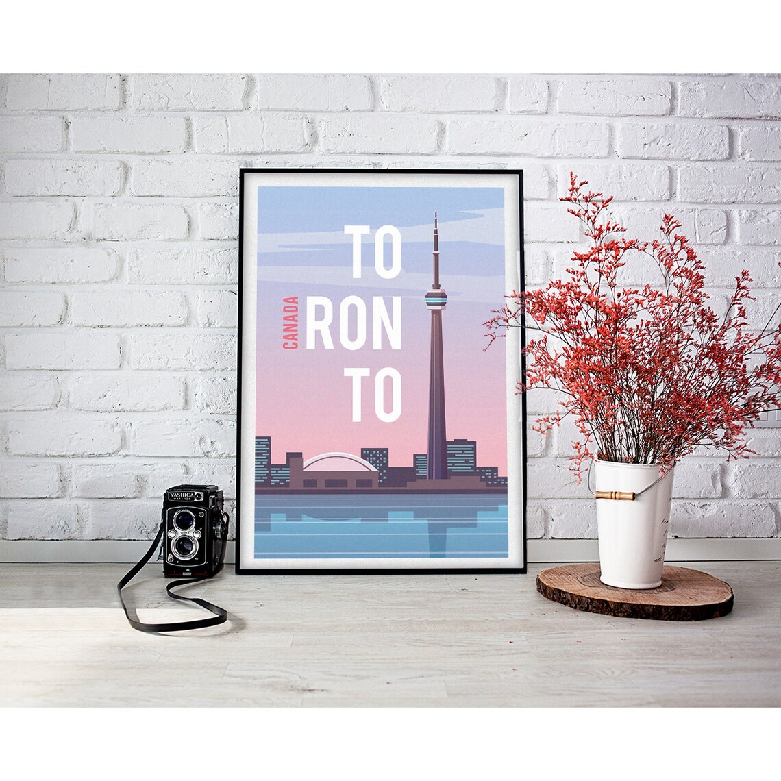 Toronto Vintage Travel Poster, Minimalist Art Print - Image 2