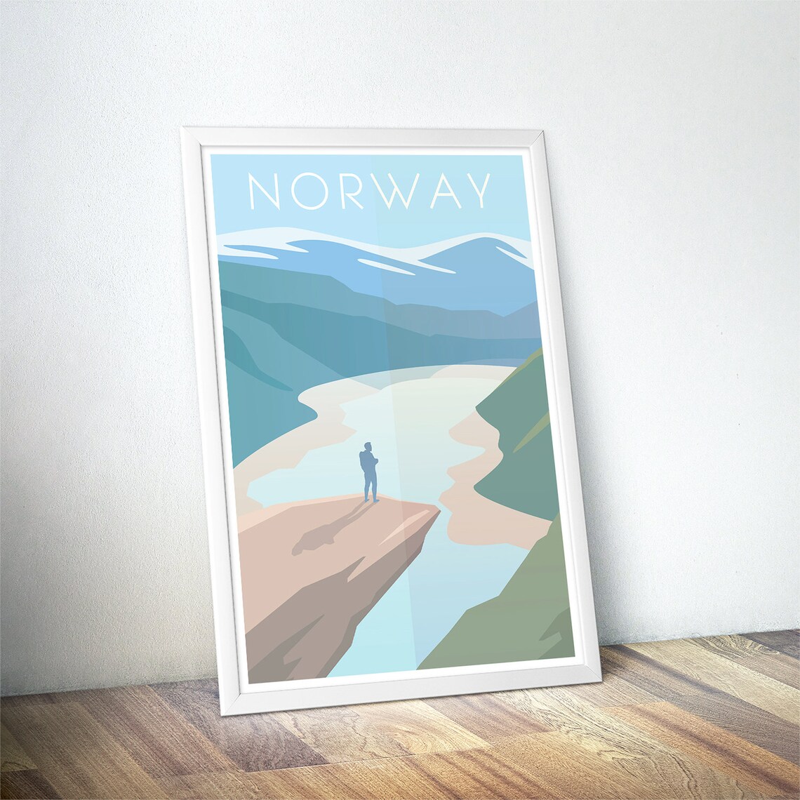Norway Vintage Travel Poster, Minimalist Art Print - Image 4