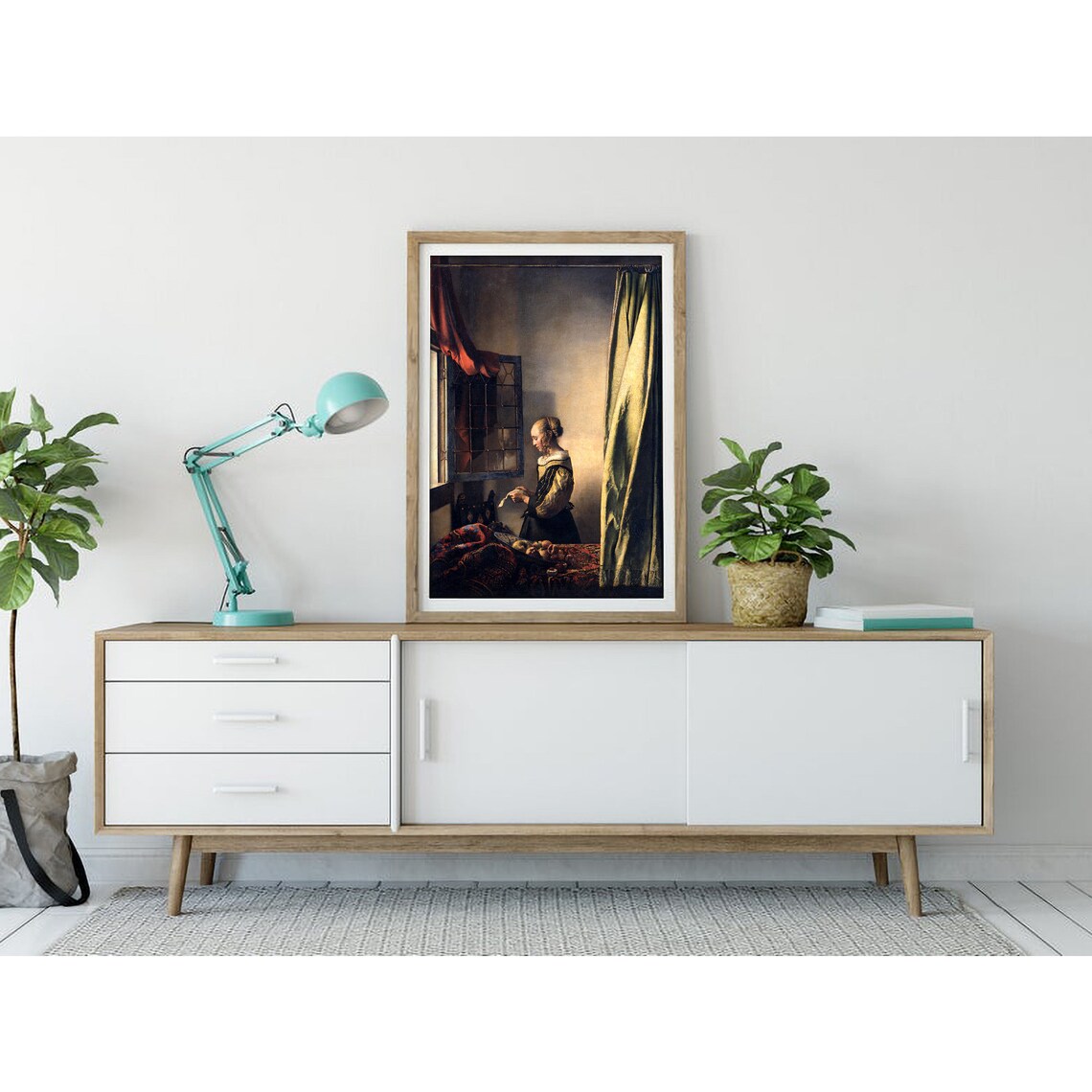 Girl Reading a Letter by an Open Window, Vermeer - Image 3