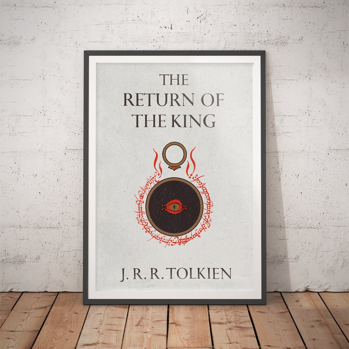 The Return Of The King JRR Tolkien Minimal One Ring Art Poster