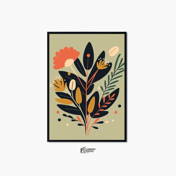 Instant Art Illustrationabstract Floral Photography Print Scandinavian Wall