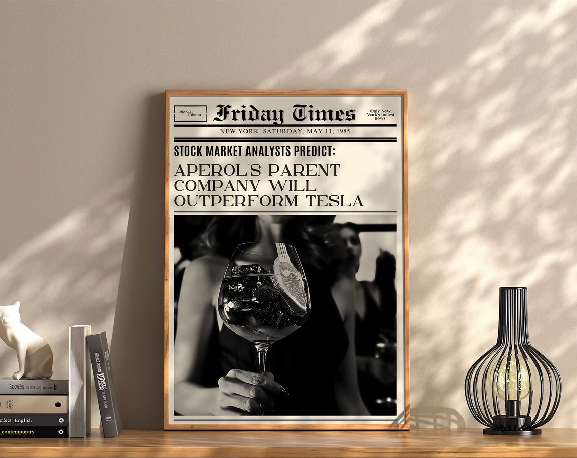 Aperol Outperforms Tesla Friday Times Funny Spritz Photo Print