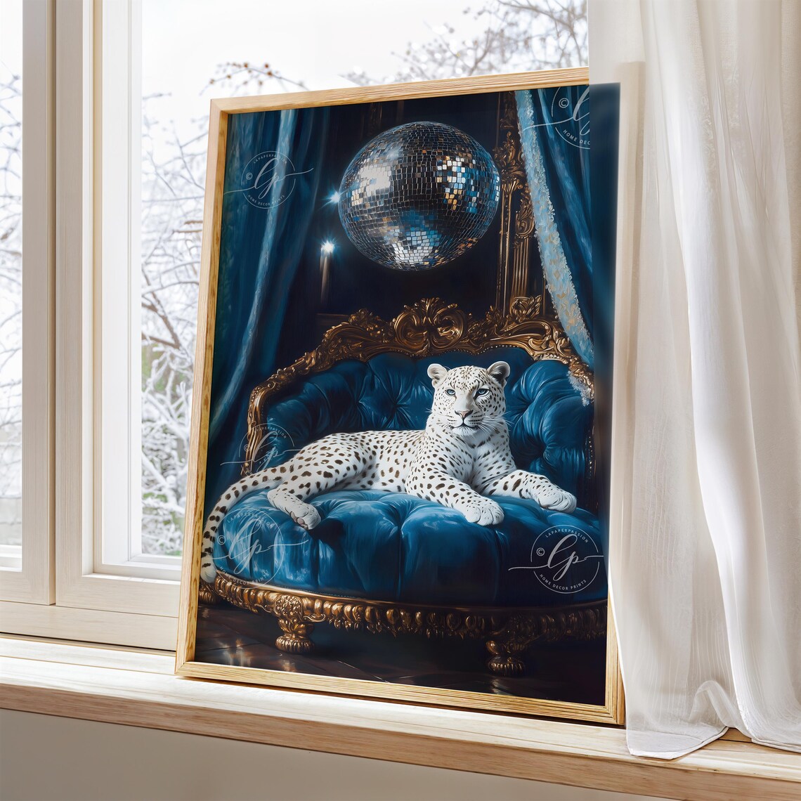 Leopard Print Disco Ball, Maximalist Poster - Image 5